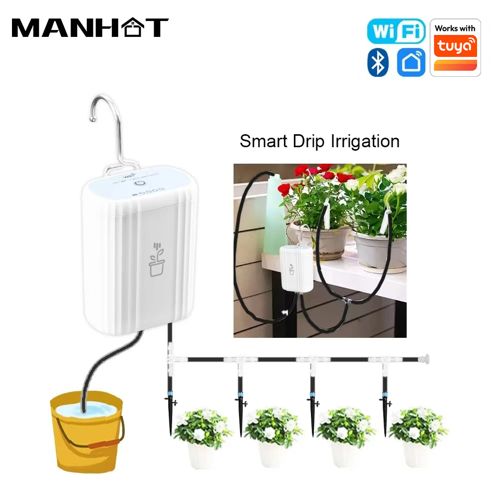 Smart Garden Home Assistant - MANHOT WiFi Smart Watering Pump Oplaadbare