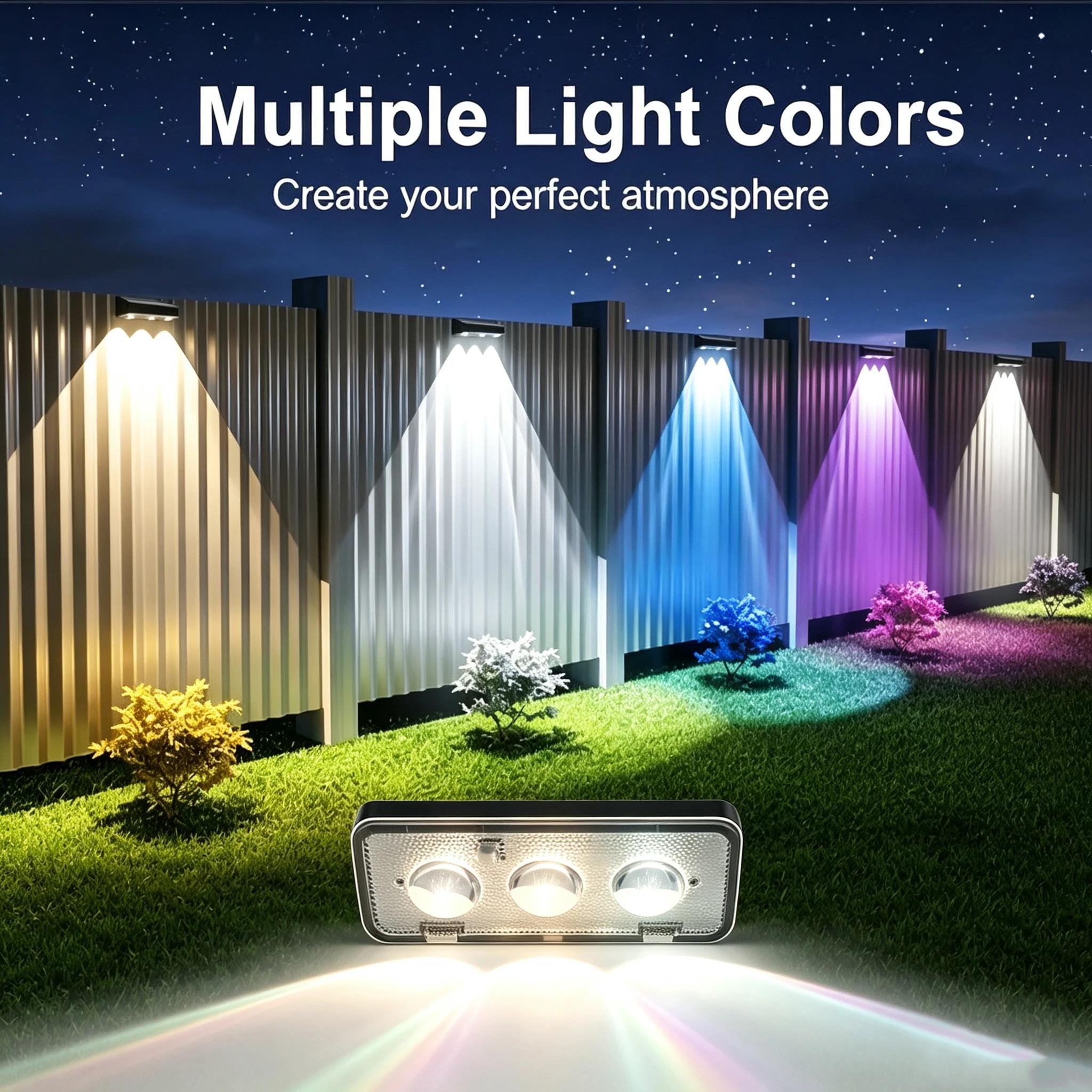 Smart Garden Fence & Balcony Hanging Planter - RGB Solar Fence Lights Outdoor Decor