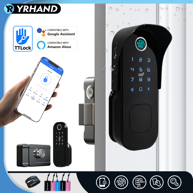 Smart Garden Door Lock - Tuya Vingerafdruk Deurslot Waterdichte buitenpoort Bluetooth