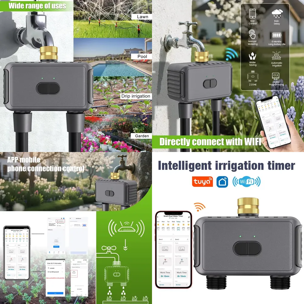 Wifi Irrigation Timer - WAP01 WiFi APP Besturing Dubbele Slang