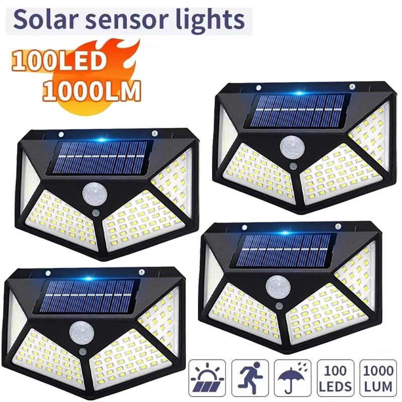 Smart Garden Fence & Balcony Hanging Planter - Slimme LED-wandlampen op zonne-energie 100 LED-bewegingssensor