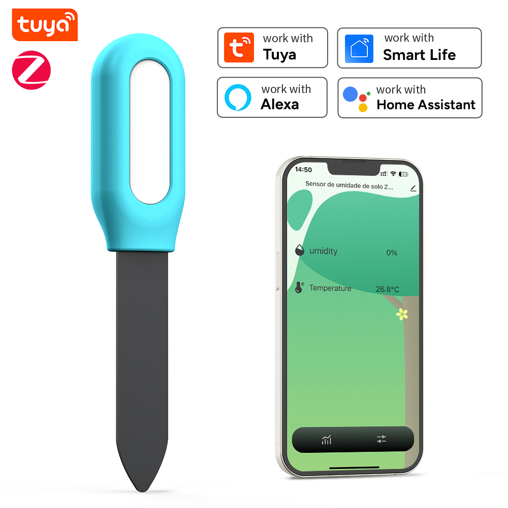 Smart Garden Home Assistant - Tuya Zigbee Bodemsensor Vochtigheid Temperatuur Vochtdetector