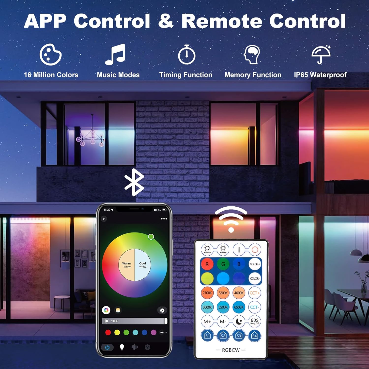 50W RGB LED-schijnwerperbalk m - Smart Garden Lights Uk recensie en prijs