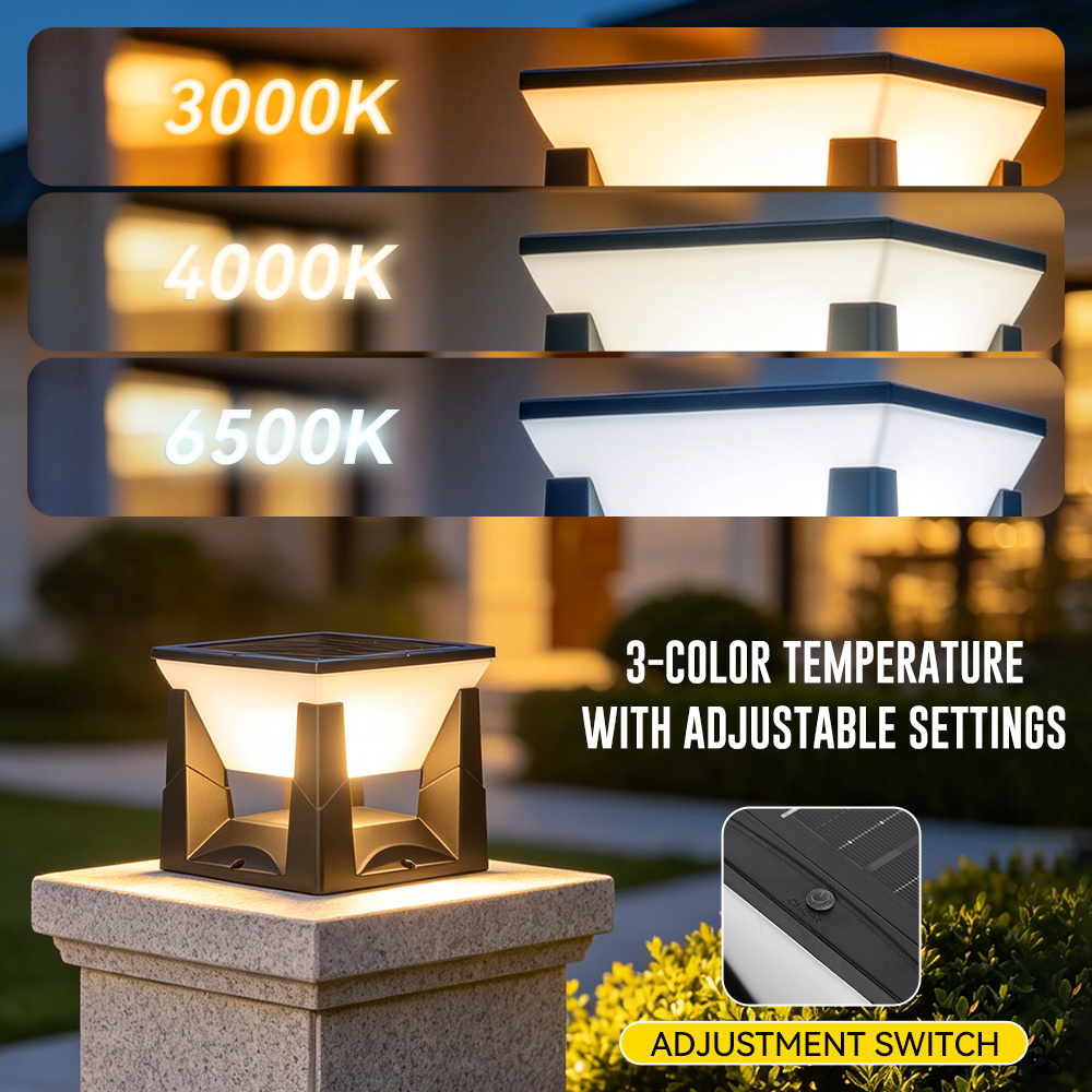 3-kleuren zonne-postlamp IP65  - Smart Garden Fence recensie en prijs