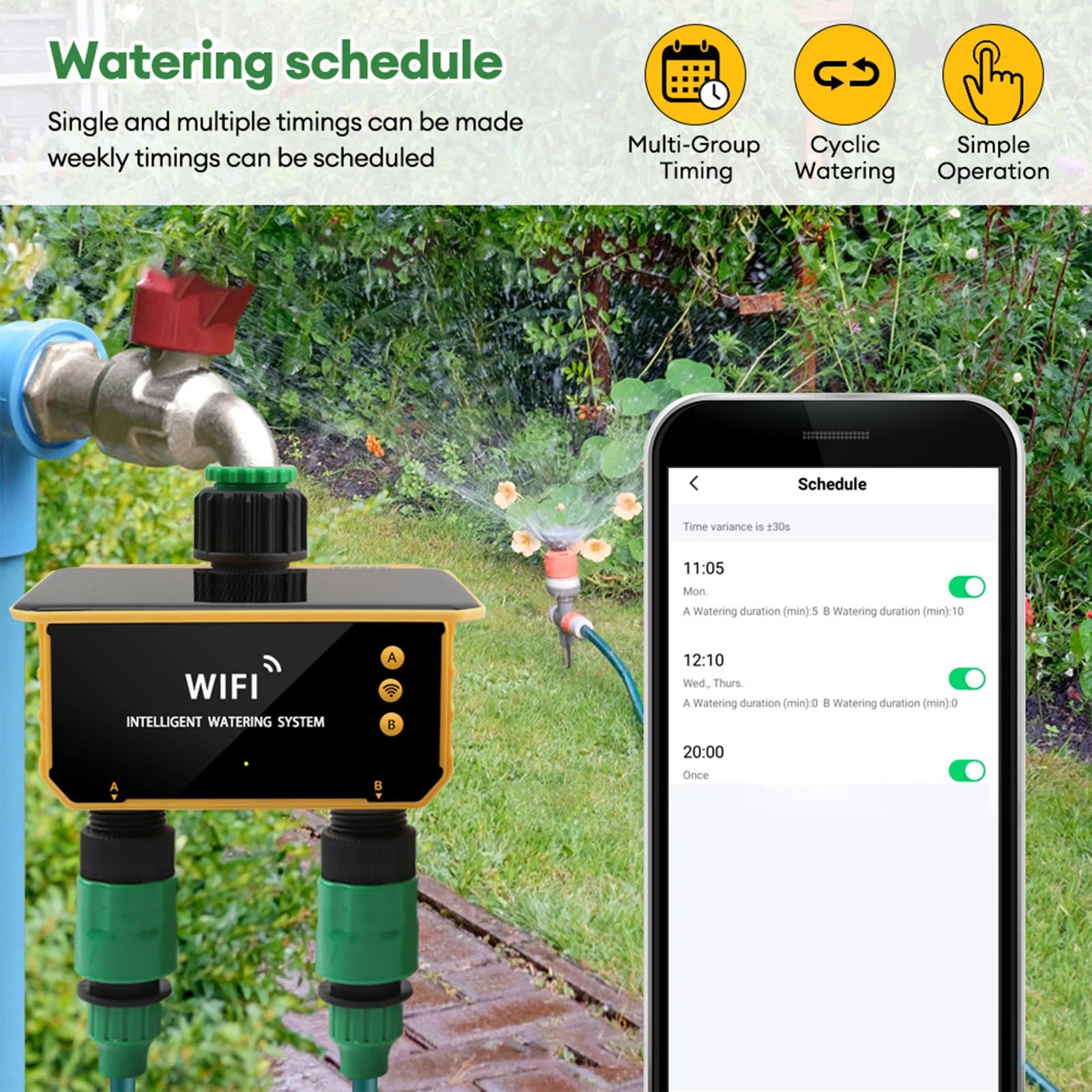 Solar WiFi Smart Irrigatie Tim - Wifi Irrigation Timer recensie en prijs