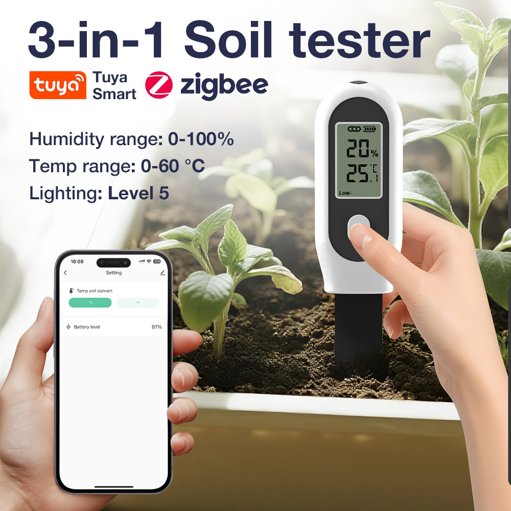 Tuya Zigbee 3-in-1 Bodemtemper - Smart Garden Home Assistant recensie en prijs