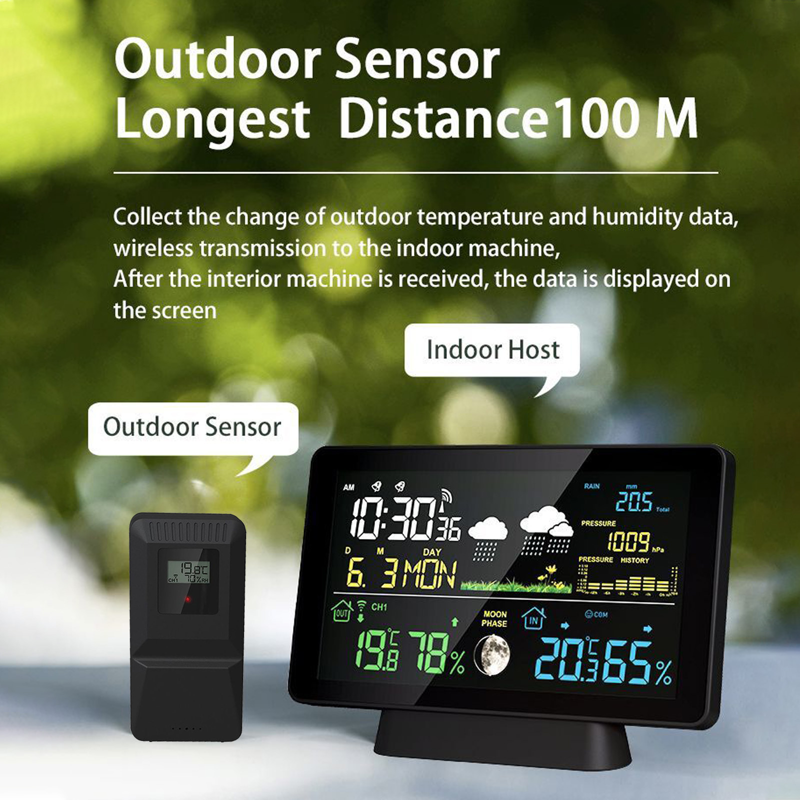 Draadloos weerstation voor bin - Garden Weather Station recensie en prijs